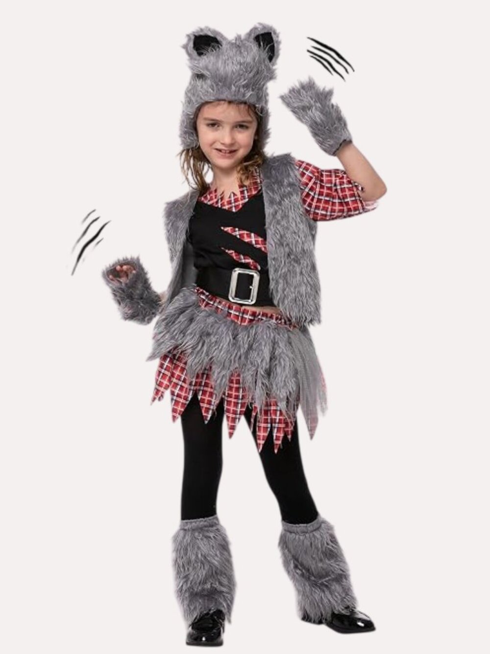 Girl's Halloween Werewolf Costume - Size: Small 5-7 Years